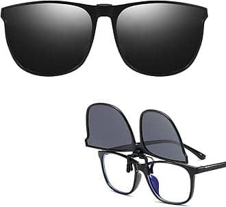 Polarized Flip Up Clip on Sunglasses Over Prescription Glasses for Men Women Polarized Anti Glare