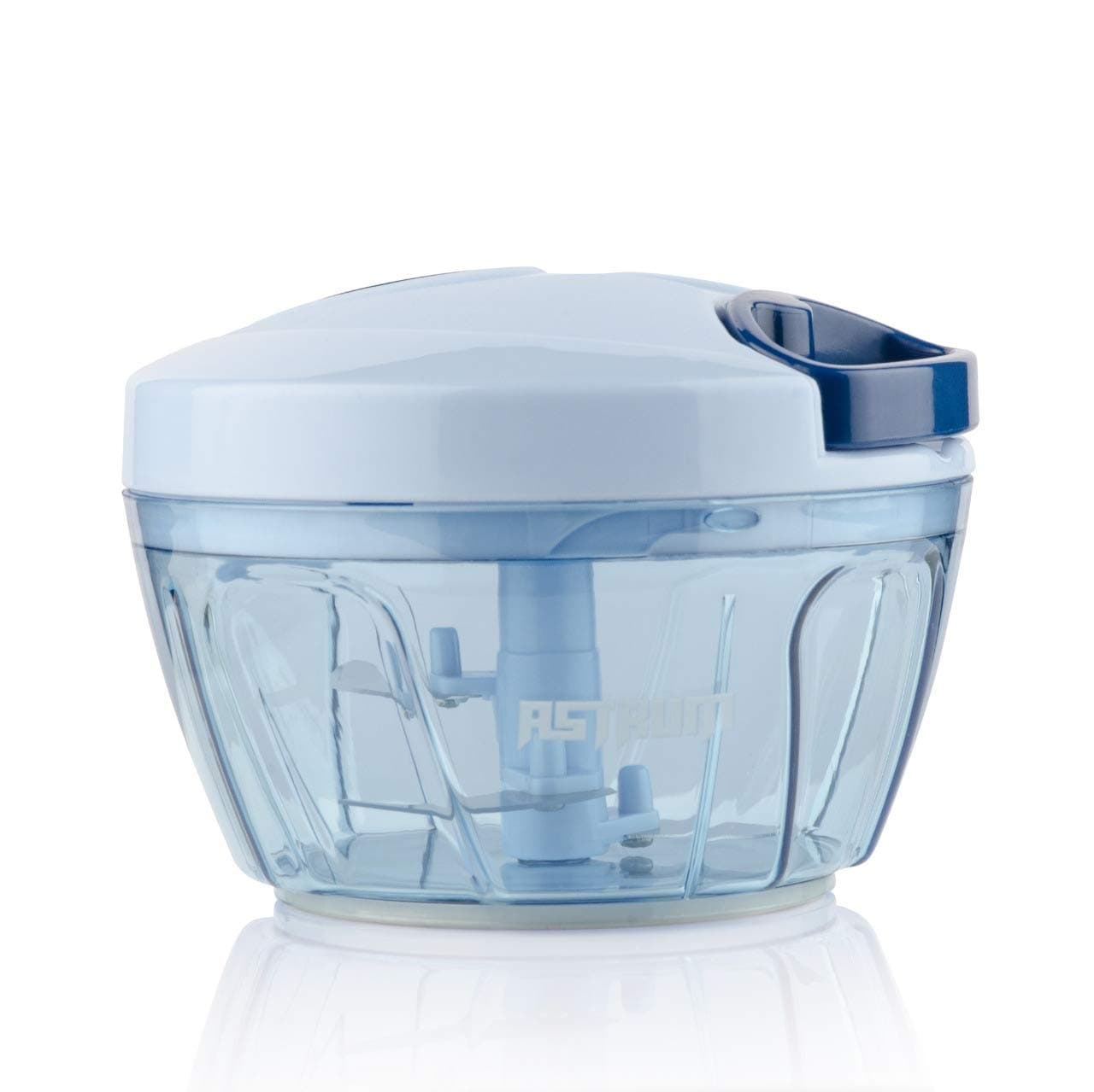 Astrum TSS Handy Mini Plastic Vegetable and Fruit Chopper with 3 Blades and Pull Handle (Multicolour)