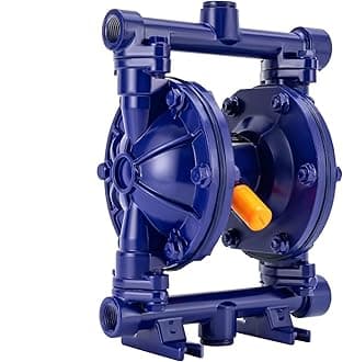 Heavy Duty Air-operated Double Diaphragm Pump Cast iron Double Diaphragm Transfer Pump 12GPM 115PSI 1/2" Inlet/Outlet For Diesel Kerosene Grease Oil