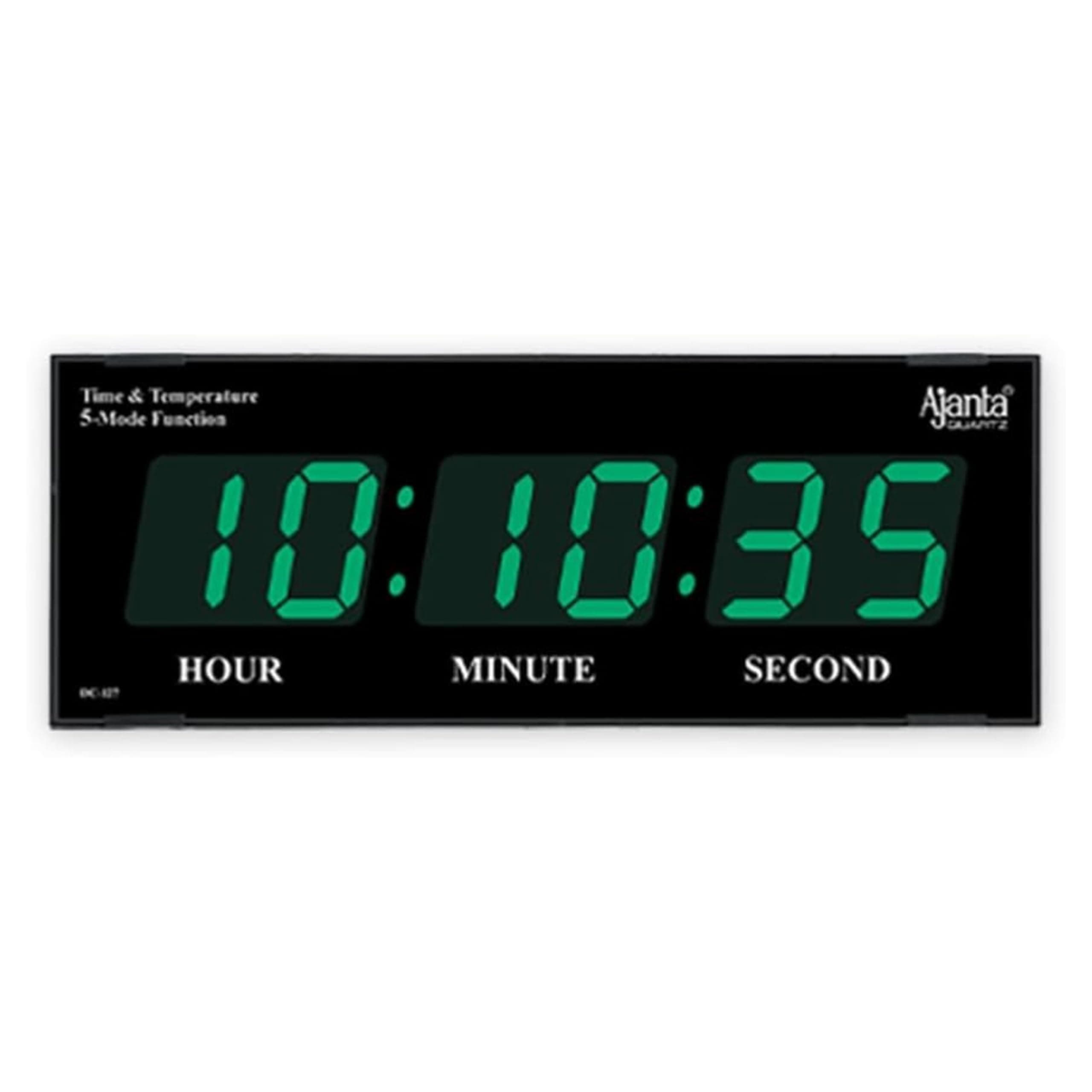 Quartz Plastic Digital Wall Clock for Home and Office (Green Led, ‎41.9 x 20.3 x 10.2 cm Inches)