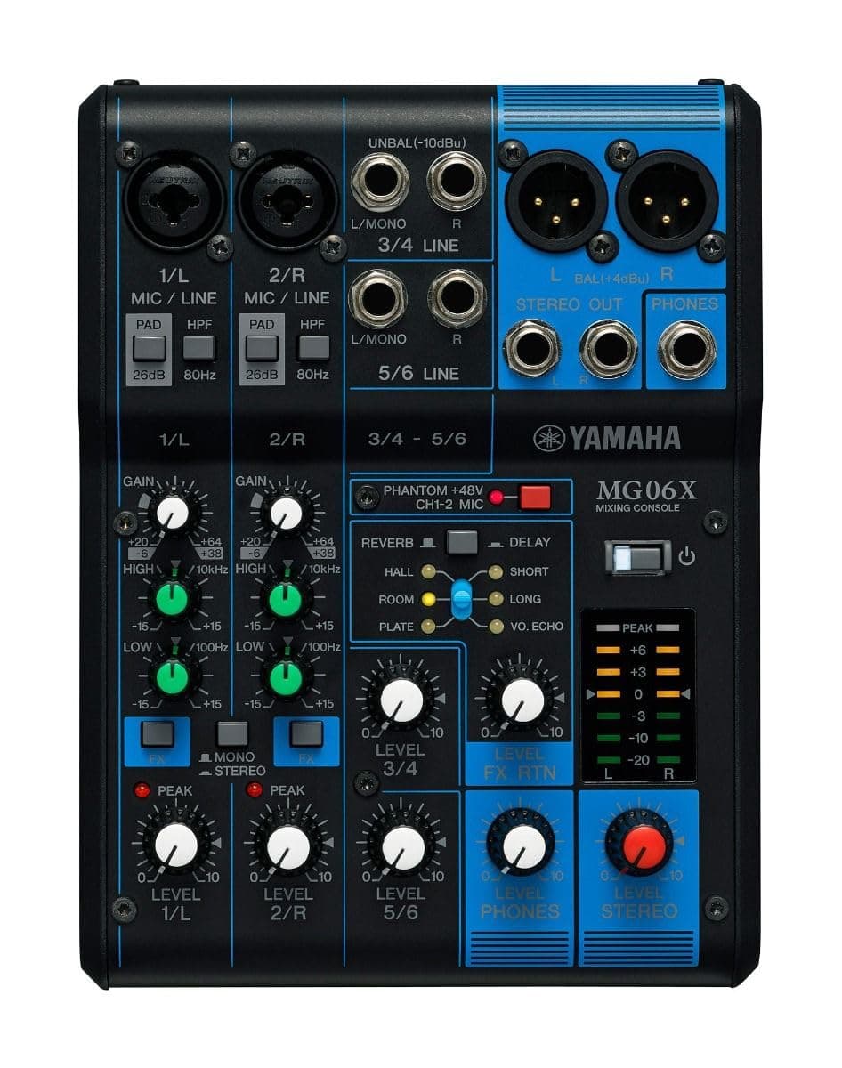 MG06X compact 6-channel mixer, USB