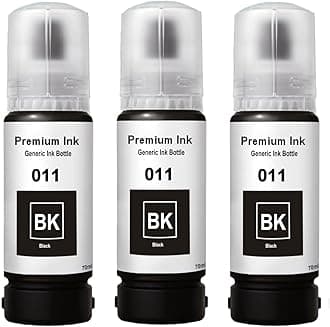 CANOFF 011 Black Compatible Refill Ink for Epson L8180 / L8160 Printer – Compatible Ink Bottle for Epson 011/012 Ink (Black 3)