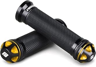 Motorcycle Hand Grips, Racing CNC Aluminum & Soft Rubber Handlebar,7/8" Handle Grips for ATV GY6 Scooter