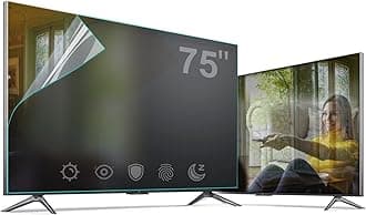 75 Inch Out Blue Light TV Screen Protector Anti Glare Anti Scratch Multi-Function Matte TV Film,Narrow 75 inch