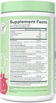 Blooms Super Greens & Superfoods Powder, Berry Flavor, 48 Servings – Gut Health & Bloating Support with Probiotics, Fruits & Veggies