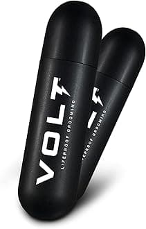 VOLTGrooming Instant Beard Color ECO 2 Pack Refill - Smudge and Water Resistant Quick Drying Brush on Color for Beards, Mustaches, and Eyebrows, Burnt Umber (Deep Dark Brown)