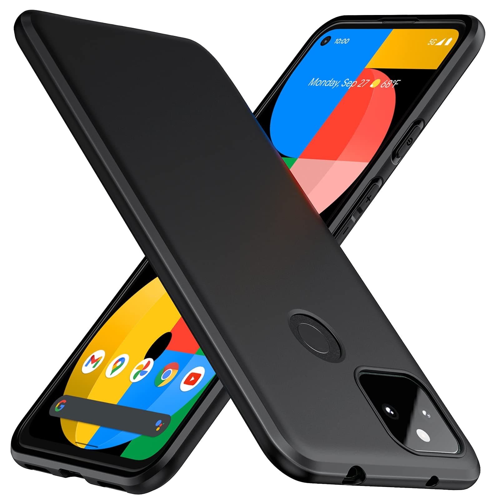 Google Pixel 5a 5G Case, Soft TPU Cover Matte [Anti-scratch] [Anti-fingerprint] for Google Pixel 5a 5G-Black