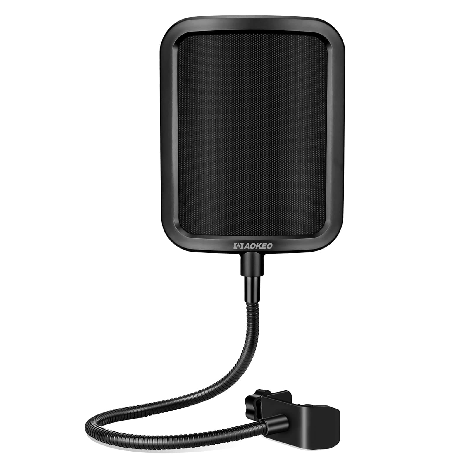 Professional Microphone Metal Pop Filter Mask Shield For Blue Yeti,HyperX QuadCast and Any Other Microphone,Mic Wind Pop Screen With a Flexible 360° Gooseneck Clip Stabilizing Arm
