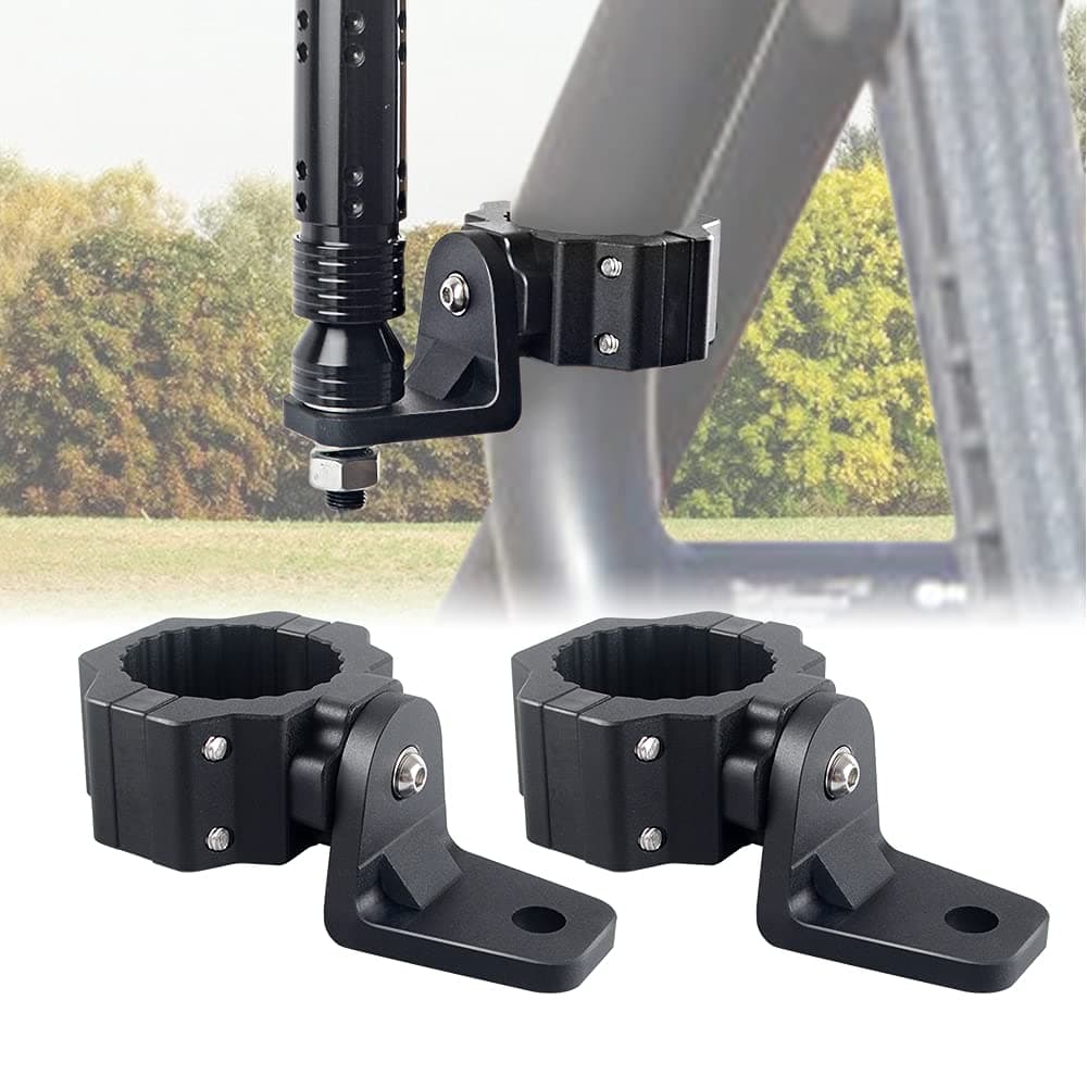 Z8LED UTV Flag Mount/UTV Whip Mount for 1.75" & 2" Roll Bar Compatible with Can am X3 Compatible with Polaris RZR 900 1000 XP Pro Turbo Can Am Maverick Commander(Heavy Duty Adjustable,Aluminum)