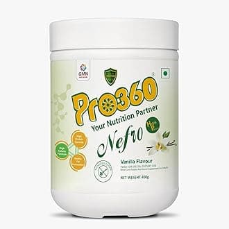 Pro360 Nefro HP Powder – Vanilla Flavour, 400g – High Protein Dialysis Care Nutritional Supplement for Renal Support – Vanilla Protein Powder with L-Taurine, L-Carnitine & Essential Nutrients