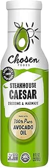 Chosen Foods Steakhouse Caesar Dressing & Marinade 8 oz with Recipe e-Book Bundle