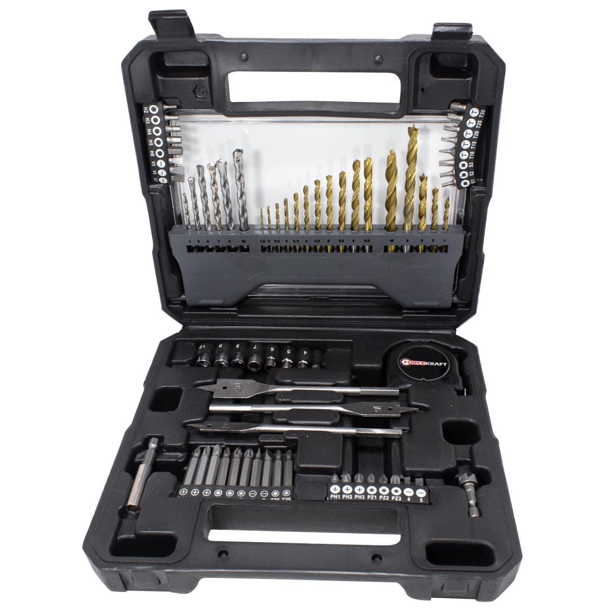 FORCEKRAFTDrill and Screwdriver Set 71-Piece Drill and Screwdriver Bit Set