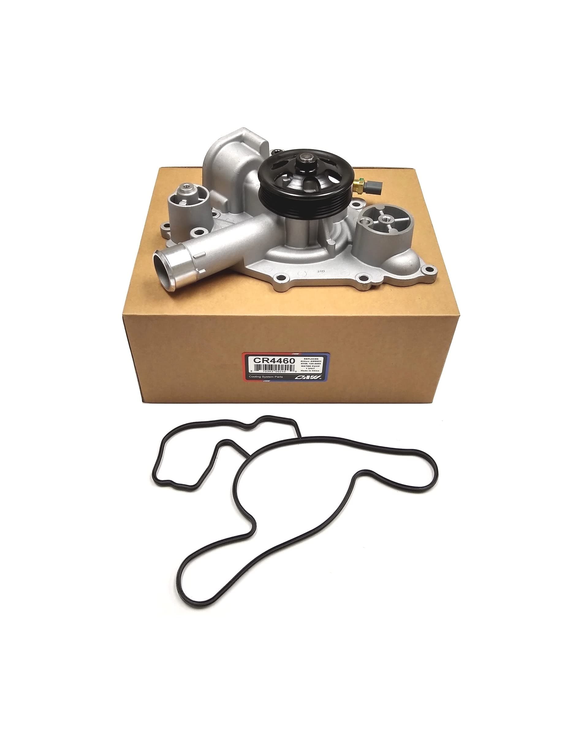 OAW CR4460 Water Pump W/Temp Sensor for 5.7L-V8, 6.4L-V8 on 2011-2023 Chrysler 300, Dodge Challenger, Charger, Durango, Jeep Grand Cherokee