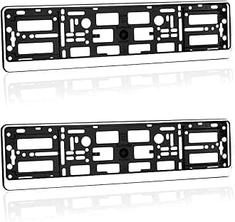 2 x White Number Plate Surrounds Holders Frames for Cars Vans Trailers
