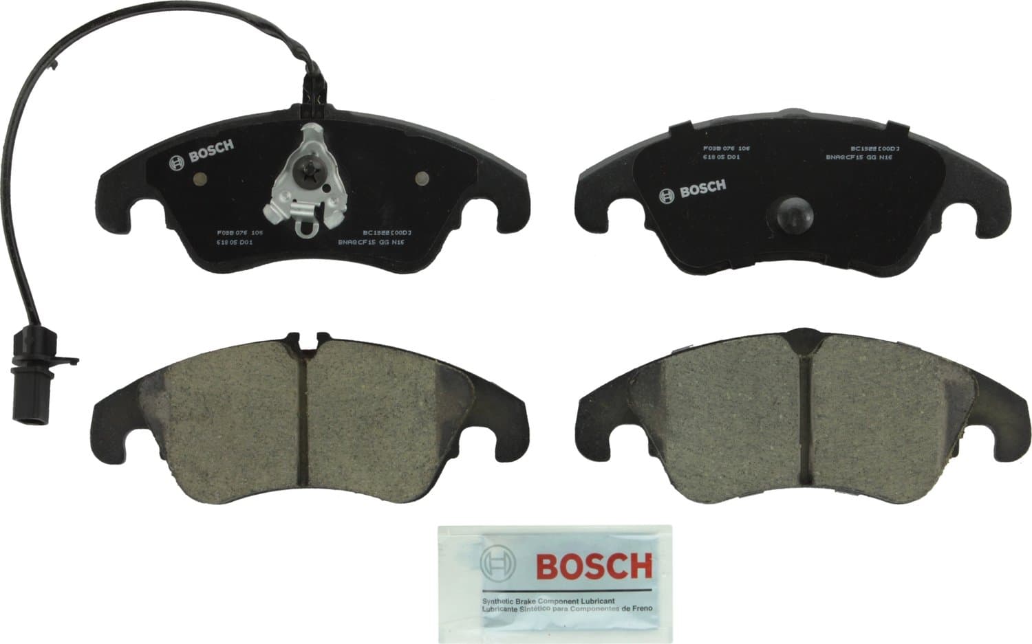 Bosch BC1322 QuietCast Premium Ceramic Front Disc Brake Pad Set