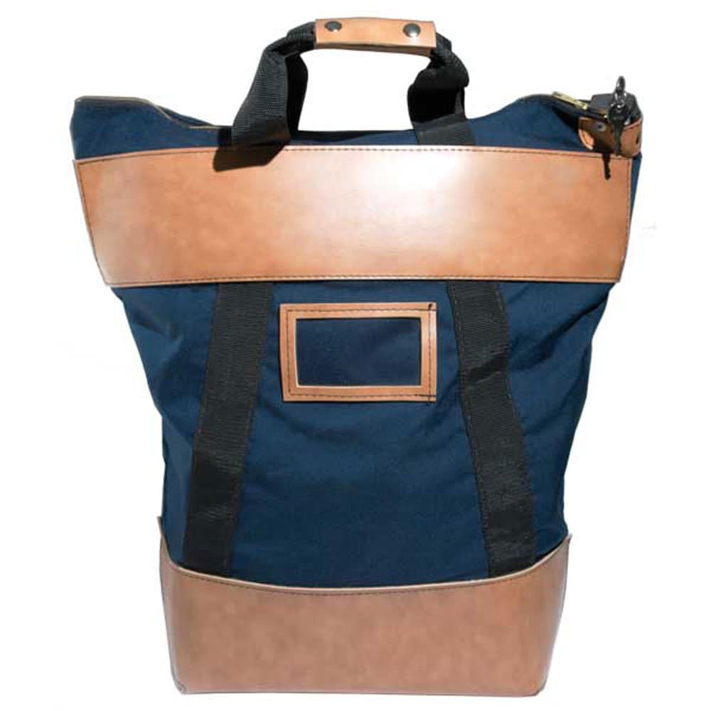15W x 16H x 7D - Locking Courier Bag - Navy Blue - Stock