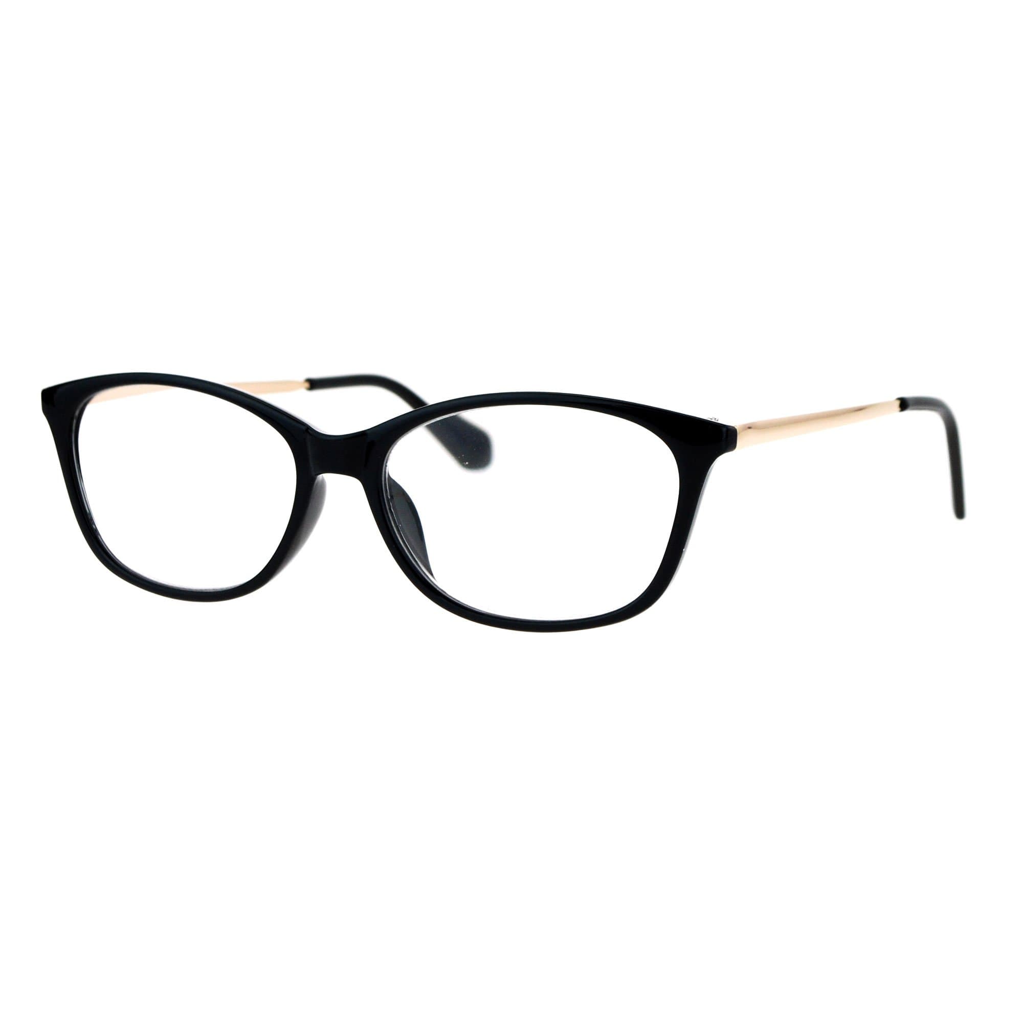 Womens Classic Mod Minimal Oval Rectangular Reading Glasses