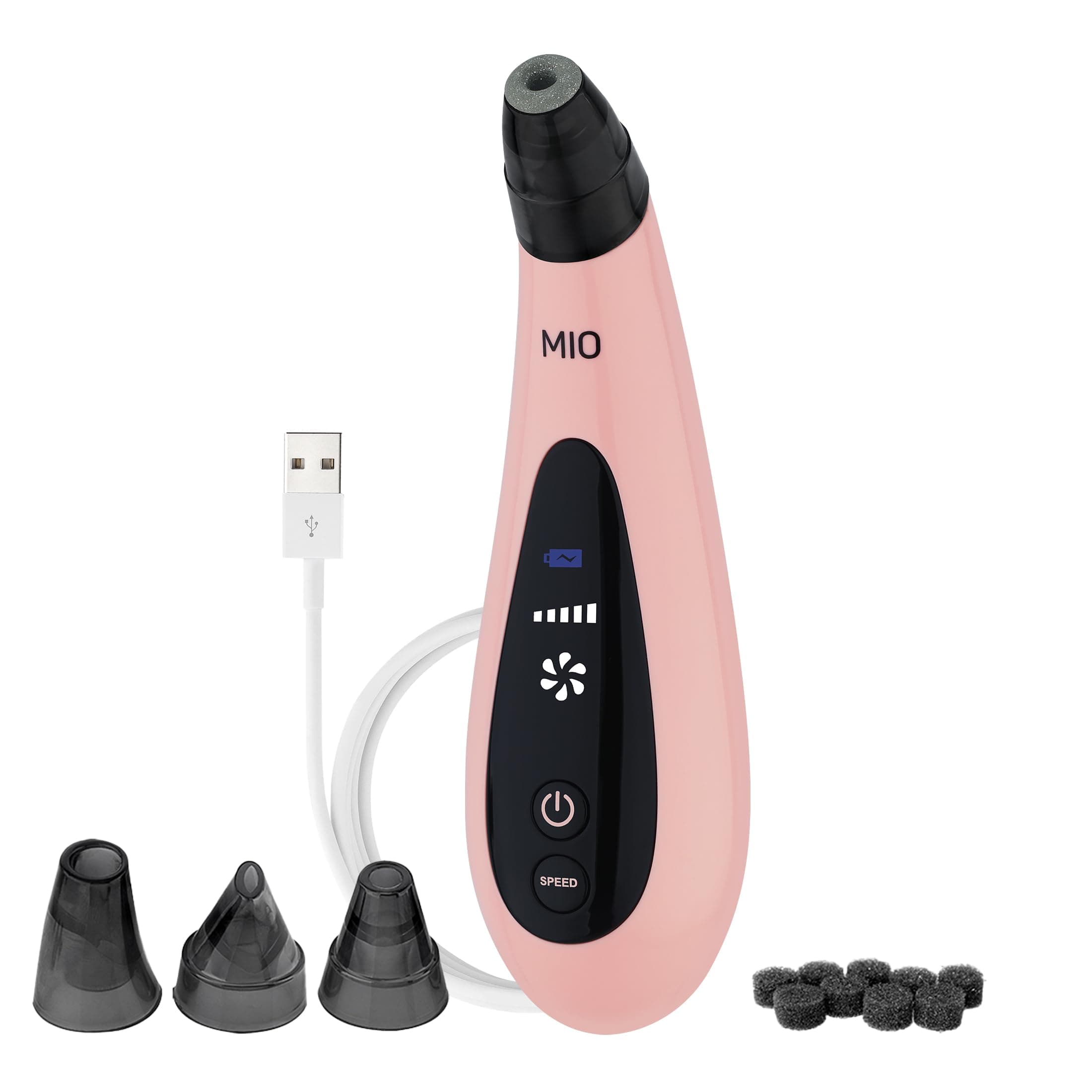 MIO - Diamond Tip Microdermabrasion Blackhead Remover, Pore Cleansing, & Resurfacing System - Reduces Acne Scars, Wrinkles, and Exfoliates for Clearer Skin