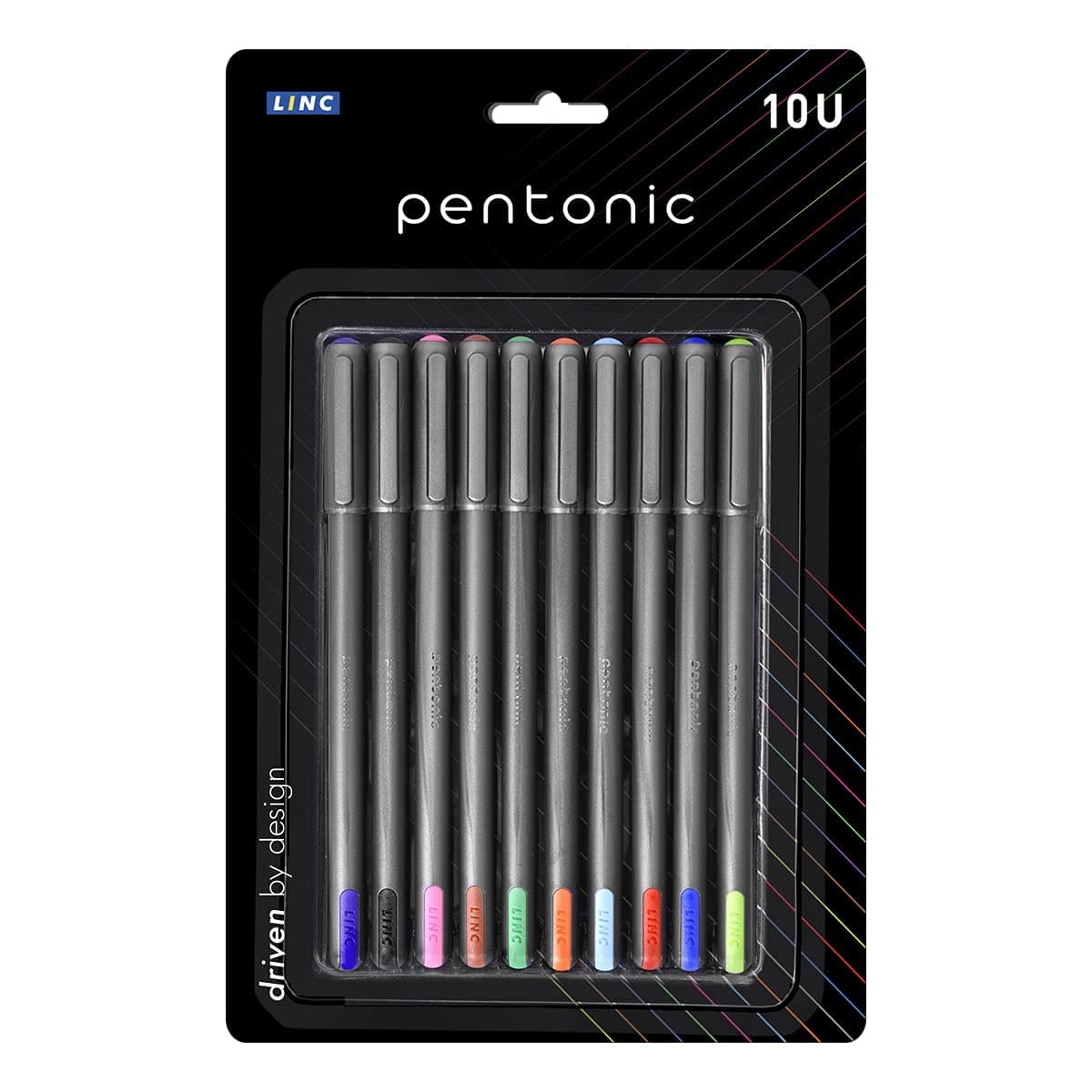 Linc Ball Point Pen(0.7 mm, Multicolor Ink, Pack of 10) (Model Number: LNPTP10MCBP)