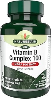 Vitamin B Complex 100mg – High Strength B Vitamins for Energy, Metabolism, Nervous System & Immune Support – Vegan, Gluten-Free, Non-GMO – Natural Supplement – 60 Tablets