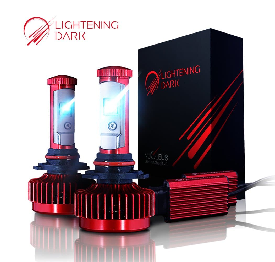 LIGHTENING DARK H11 (H8,H9) LED Headlight Bulbs Conversion Kit, CREE XPL 6K Cool White,7200 Lumen - 3 Yr Warranty