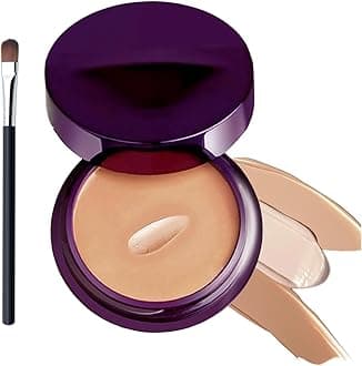 Evanesce Soft Matte Cream Concealer, Evanesce Soft Matte Cream Concealer Foundation, Full Coverage, Long Lasting Moisturizing Lightweight for Dark Skin (Natural)