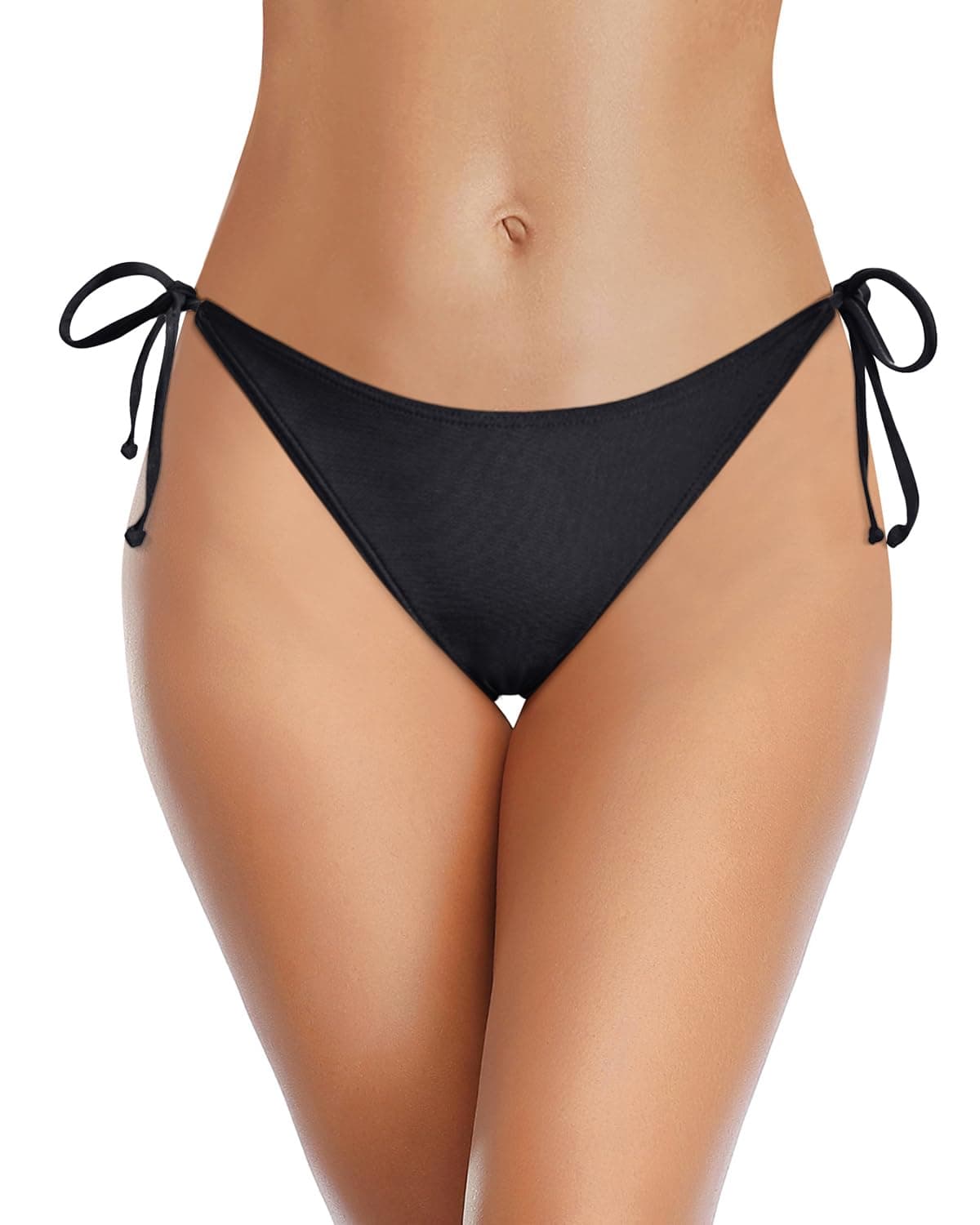 Bikini Bottoms for Women String Bathing Suit Bottom with Moderate Coverage Low Waist Swim Bottom
