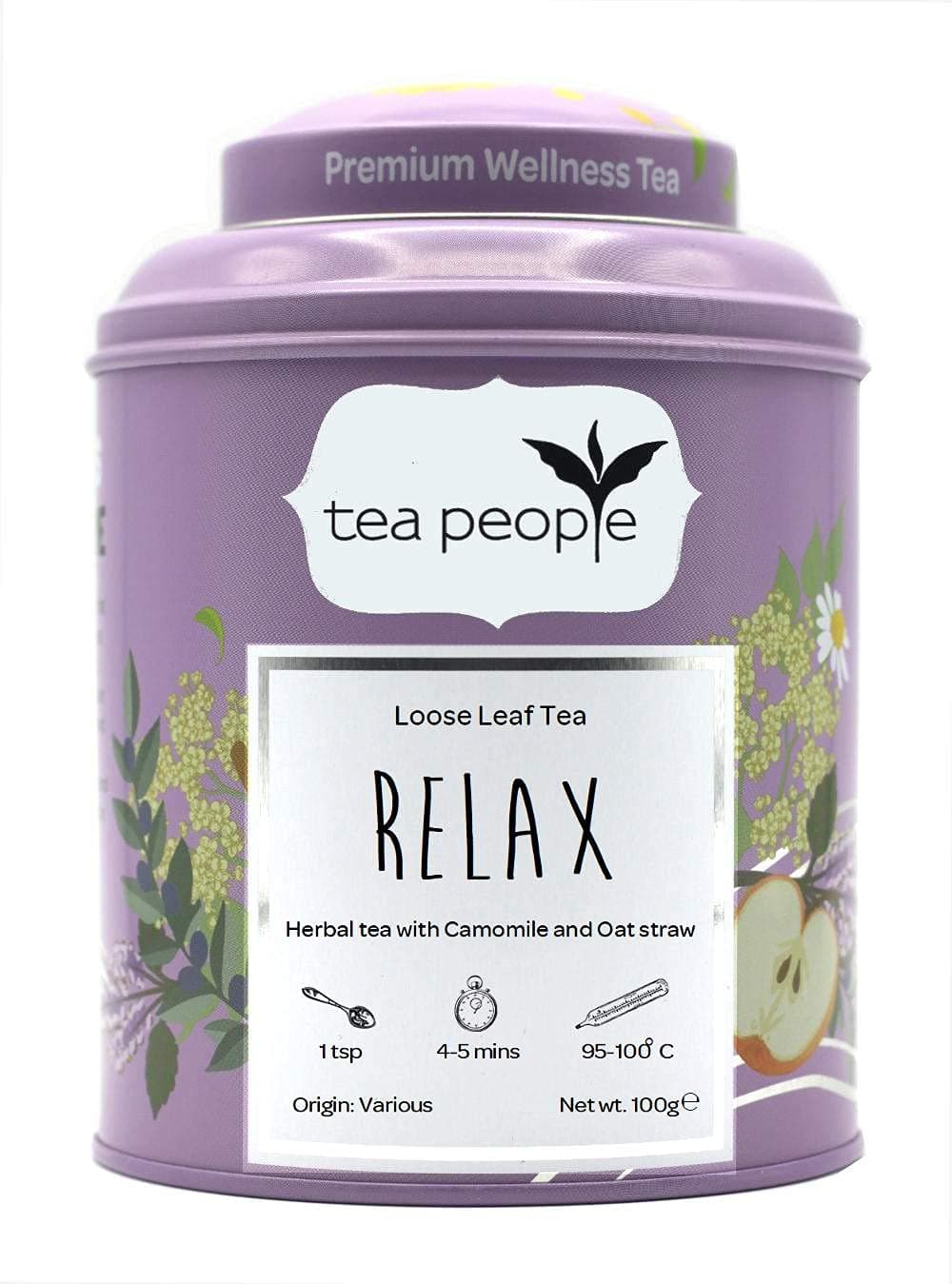 Relax, Loose Leaf Blended Herbal Tea In A Tin Caddy, 75 g