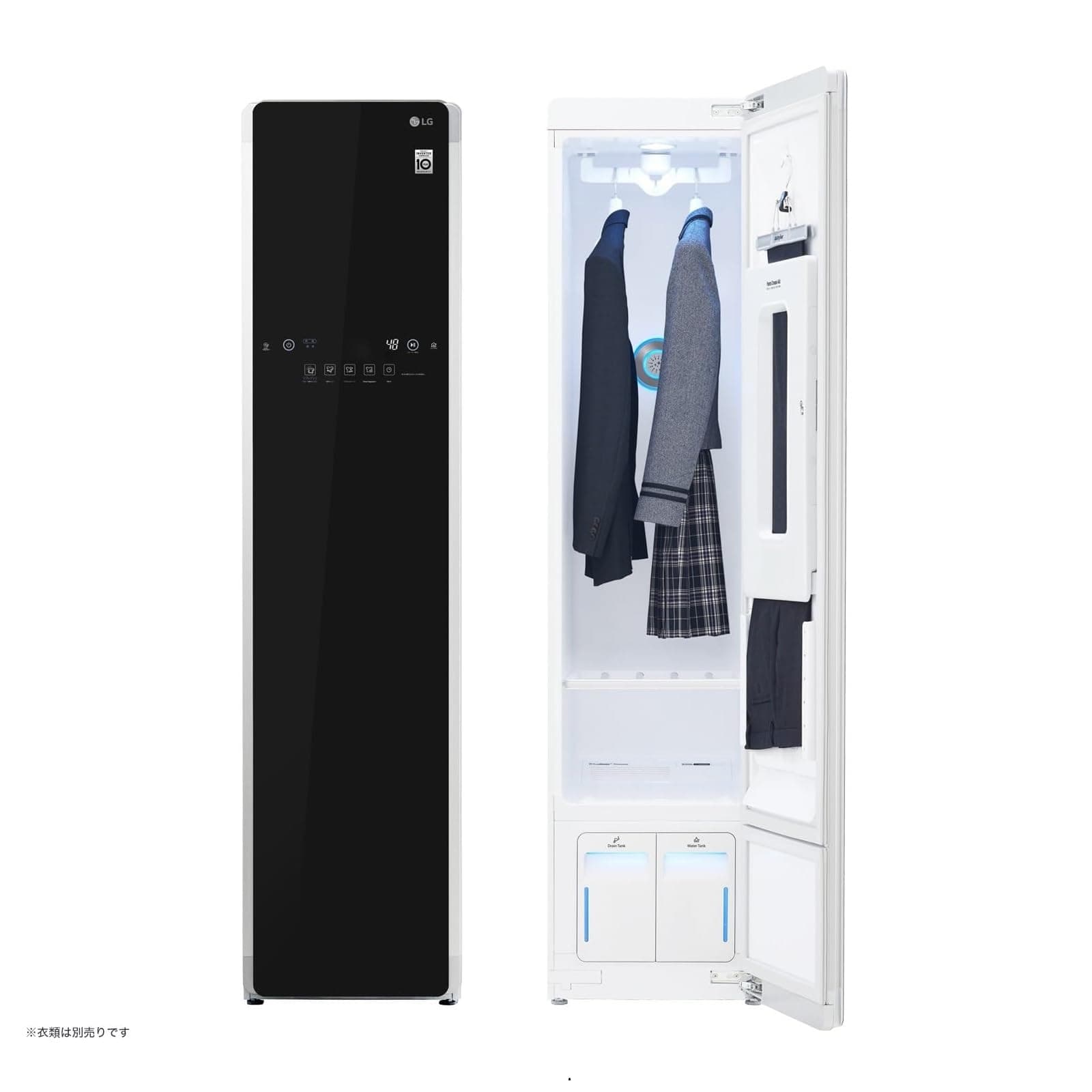 LG Styler S3BF Clothing Care System, Pollen, Viruses, Dust Mites, Odor Removal, Steam Garment Care, Wrinkle Reduction, Black Color, For Suits, Coats, Wool, Knitwear, Blanket Sanitization