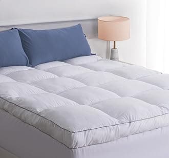King Mattress Topper Cooling Pillow Top Mattress Bed Topper, Fluffy Mattress Pad, Hotel Quality Down Alternative Pillow Topper with Deep Pocket