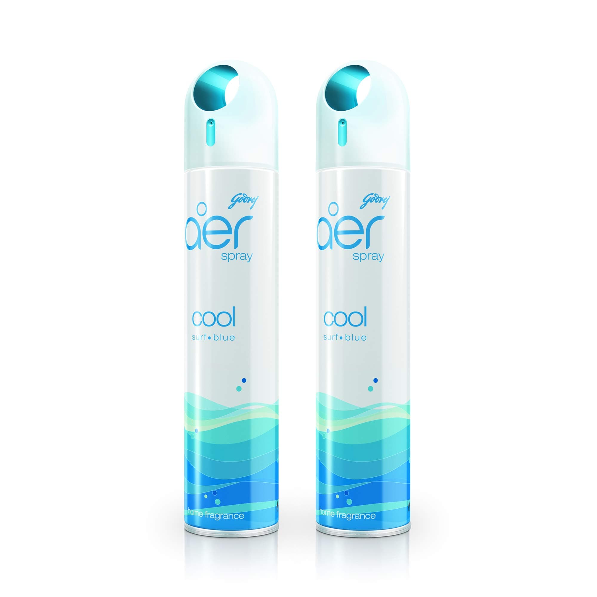 Godrej aer Spray, Home and Office Air Freshener - Cool Surf Blue, 300 ml (Pack of 2) pack may vary
