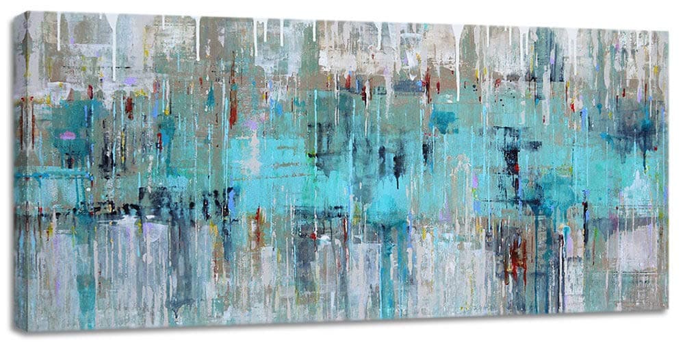 Pogusmavi Abstract canvas prints wall decor artwork 20x40inch multi