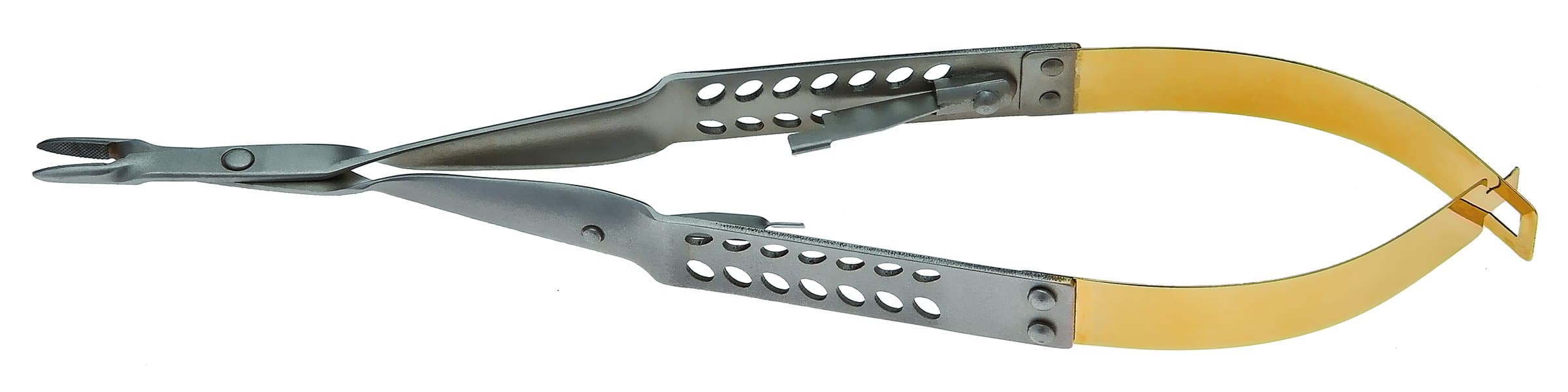 NH-C2/S Laschal Model PCF-N-7TCL Needle Holder, Castro #2, Straight Carbide Jaws (7"/17.8 cm), Spring Stainless Steel