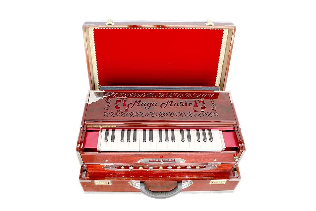 - 3 3/4 Octave 9 Scale Changer (with Coupler) Box Harmonium with 3 set of Classic Reeds of Ratilal - Jibonlal (MM/SC-BHSP/9/3-1)