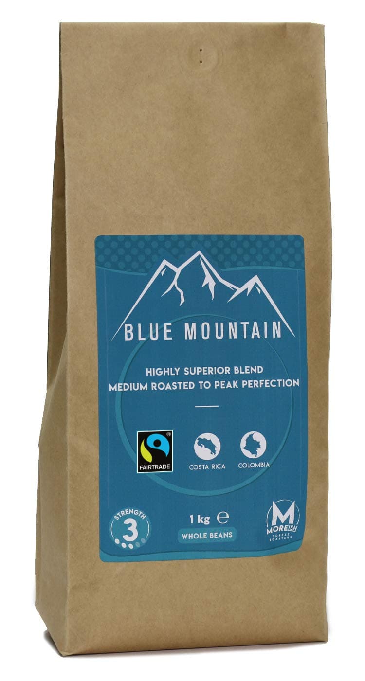 Fairtrade Blue Mountain - Highly Superior Medium Roast Coffee Beans - 1kg