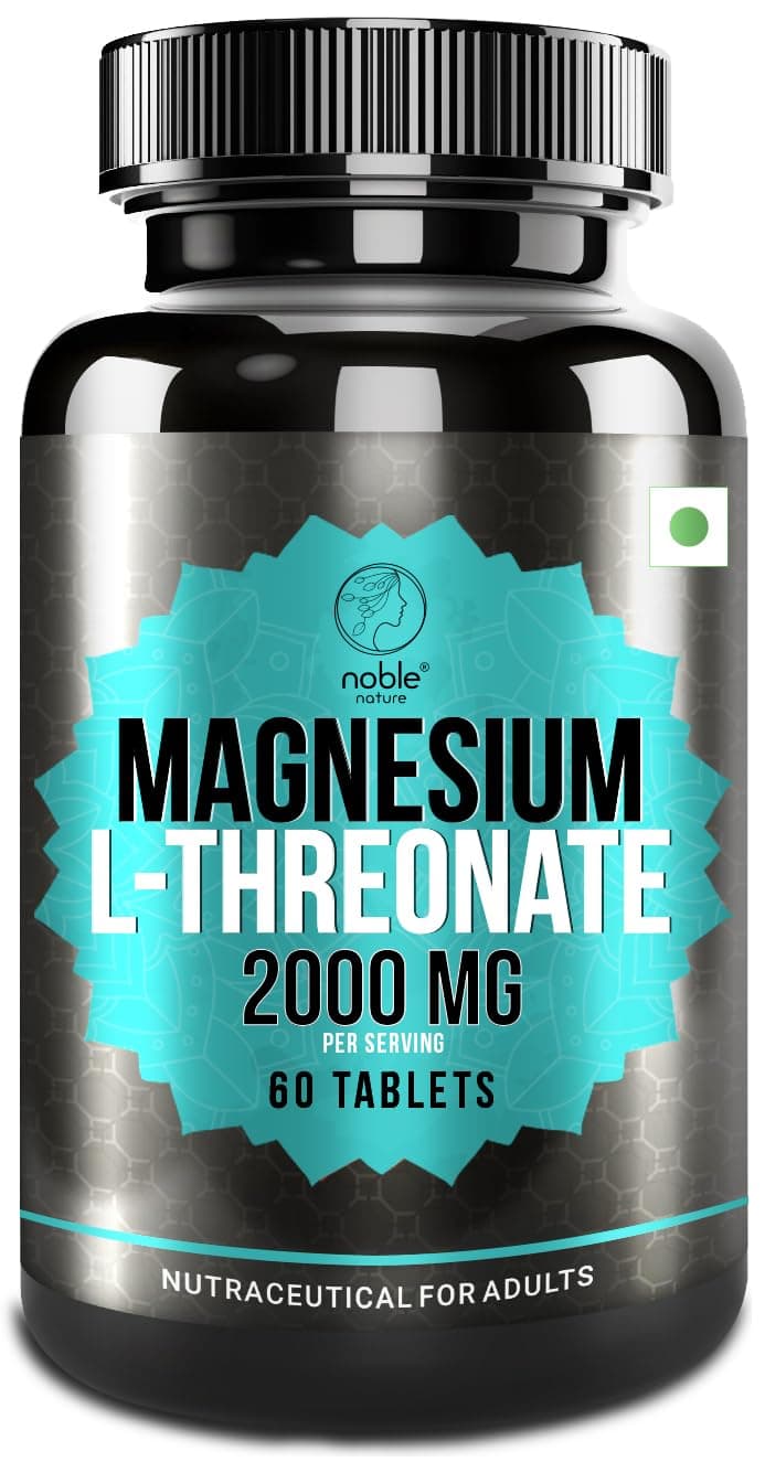 Magnesium L-Threonate - 2000 mg per Serving | Magnesium Supplement for Brain Health, Memory & Attention, Sleep, Cognitive Support | 60 Tablets | Supports Bone, Muscle & Nerve Health |