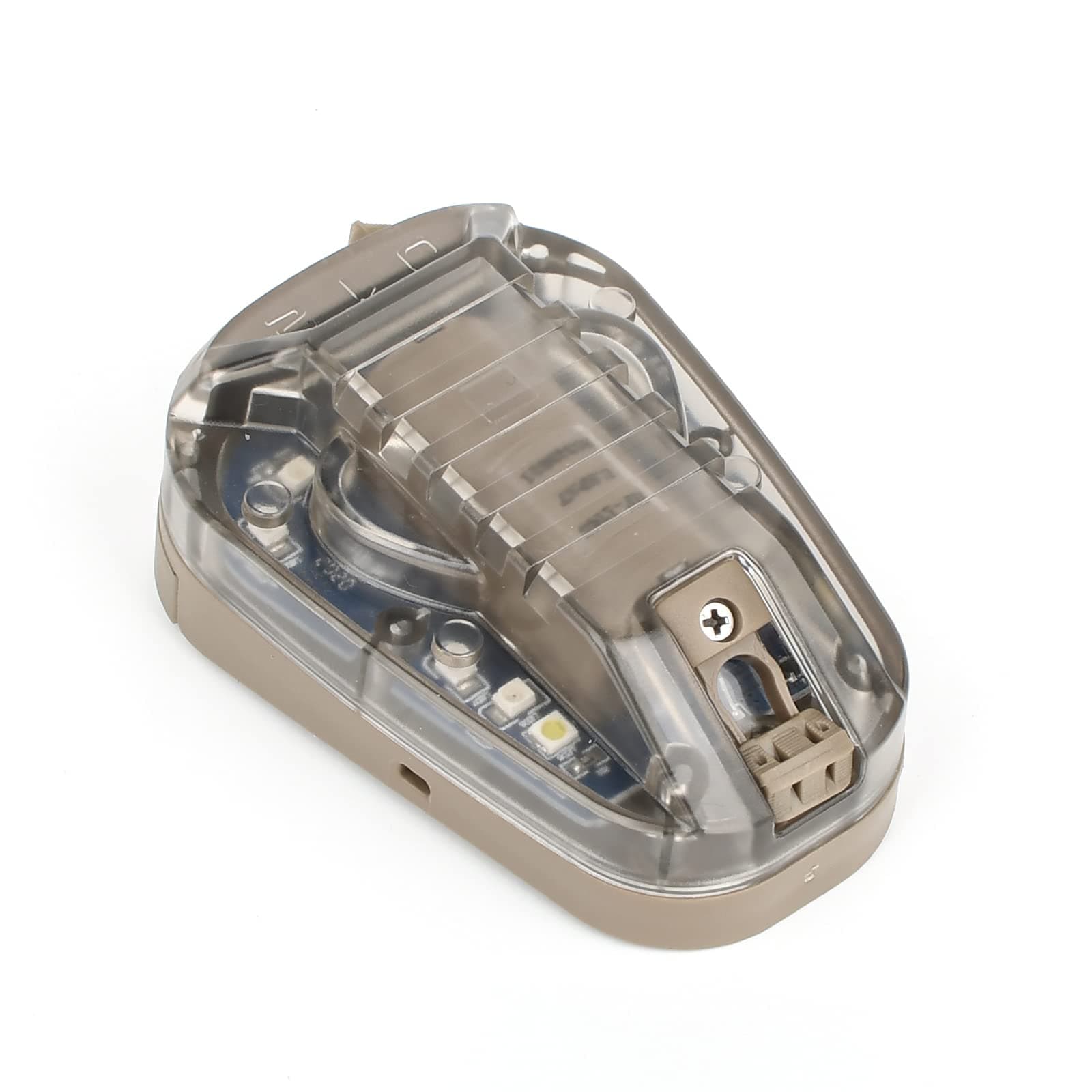 Tactical Helmet Signal Light Optional 4 Modes with Visible LED + IR Constant-on/Strobe, Waterproof Ladybird Survival Identification Lamp for Outdoor Sports