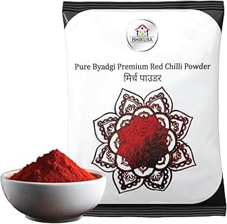 BHIKUSA Pure Byadgi Red Chilli Powder, 500 Gram