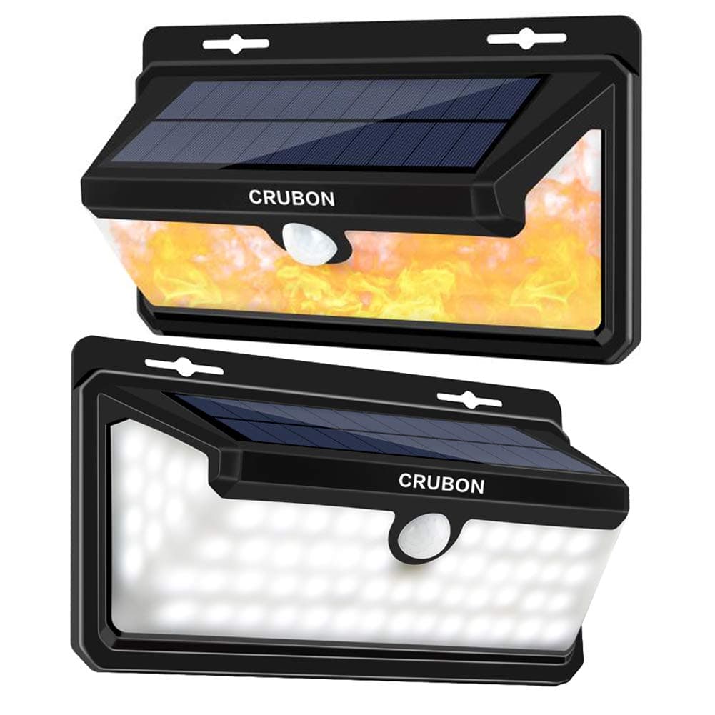 Solar Lights Outdoor Motion Sensor 3 Optional Modes 158 LED Wireless Waterproof Security Wall Light with 270° Wide Angle, Easy to Install Lamps for Front Door, Yard, Garage, Deck (2 Pack)