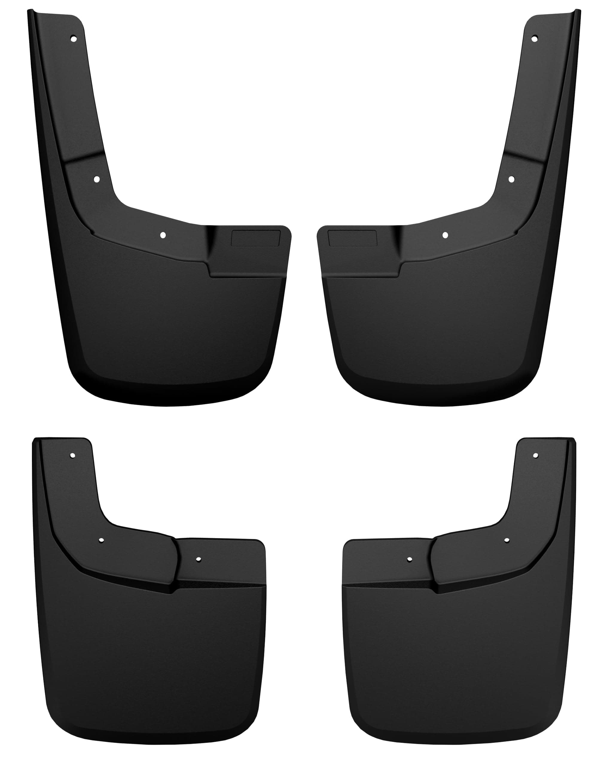Custom Mud Guards | Fits 2024 Ford Ranger XLT | Front & Rear, 4-pc Black - 58546
