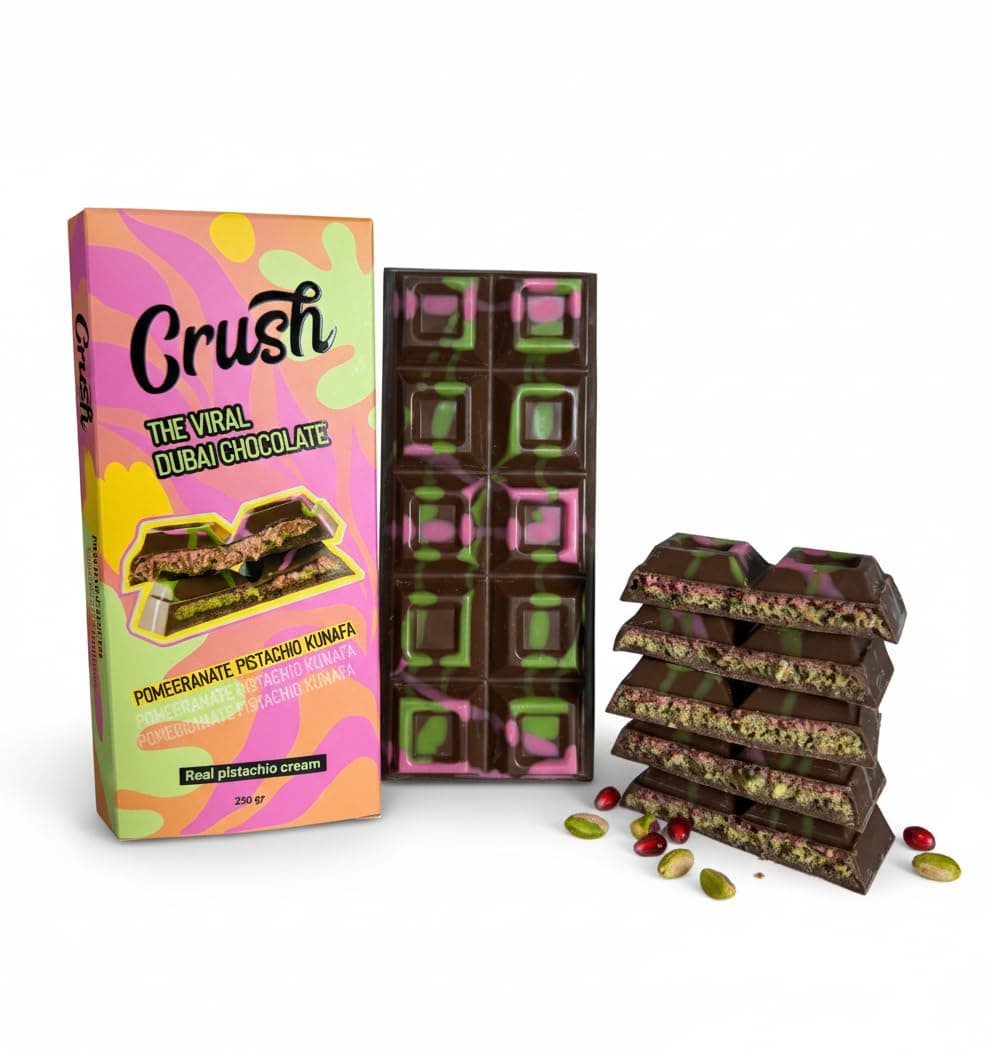 Crush Dubai Chocolate Bar (Pomegranate)