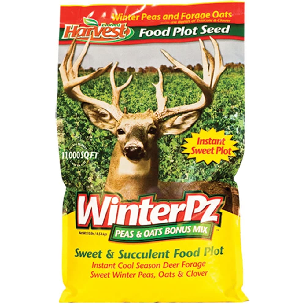 EVOLVED HARVEST Winter Pz Food Plot Seed - Peas & Oats Bonus Mix - Cool-Season Sweet Succulent Nutrient-Rich Forage for Deer