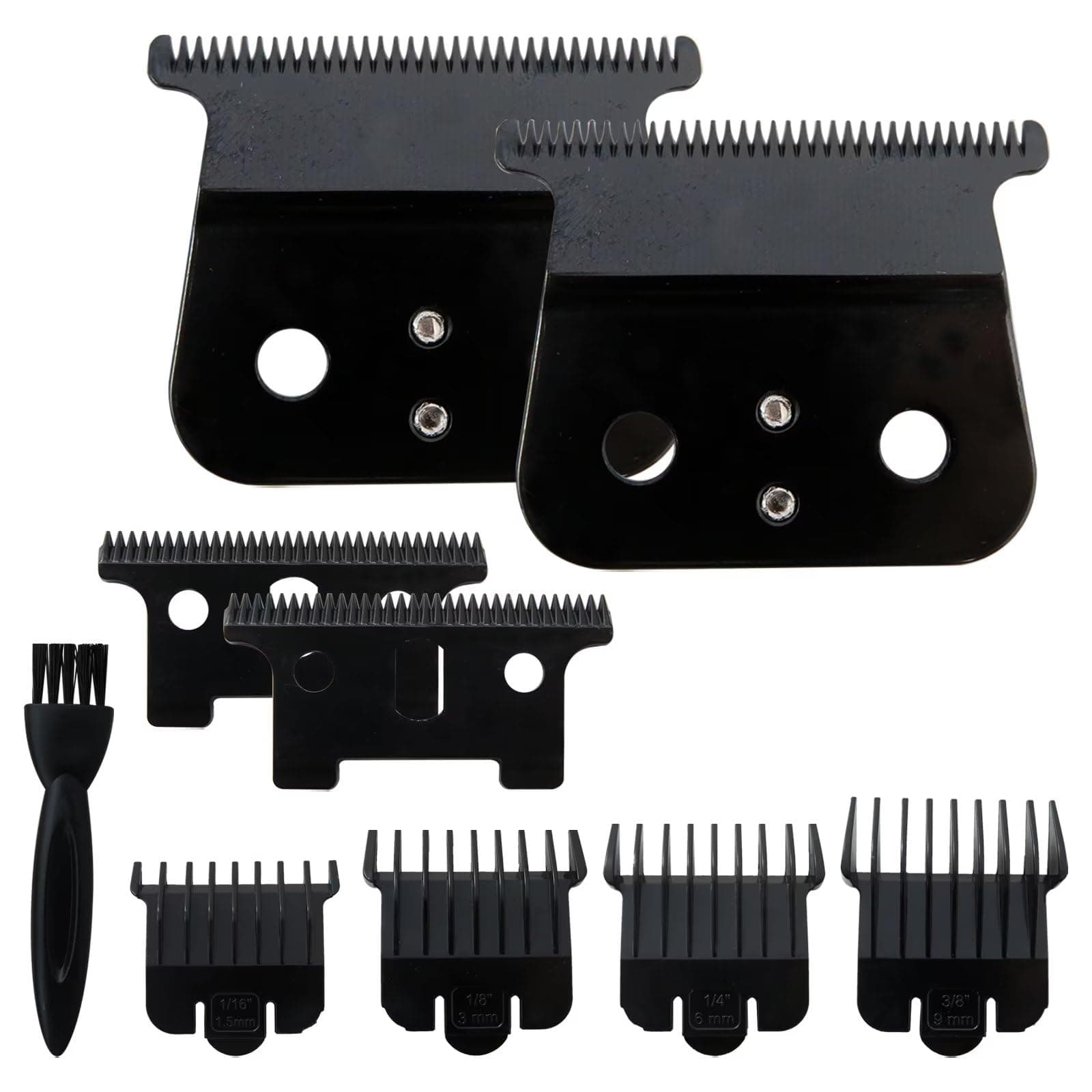 eStarpro2-Pack Replacement T Blade Compatible for Andis T Outliner GTX GTO with Clipper Guard - Black