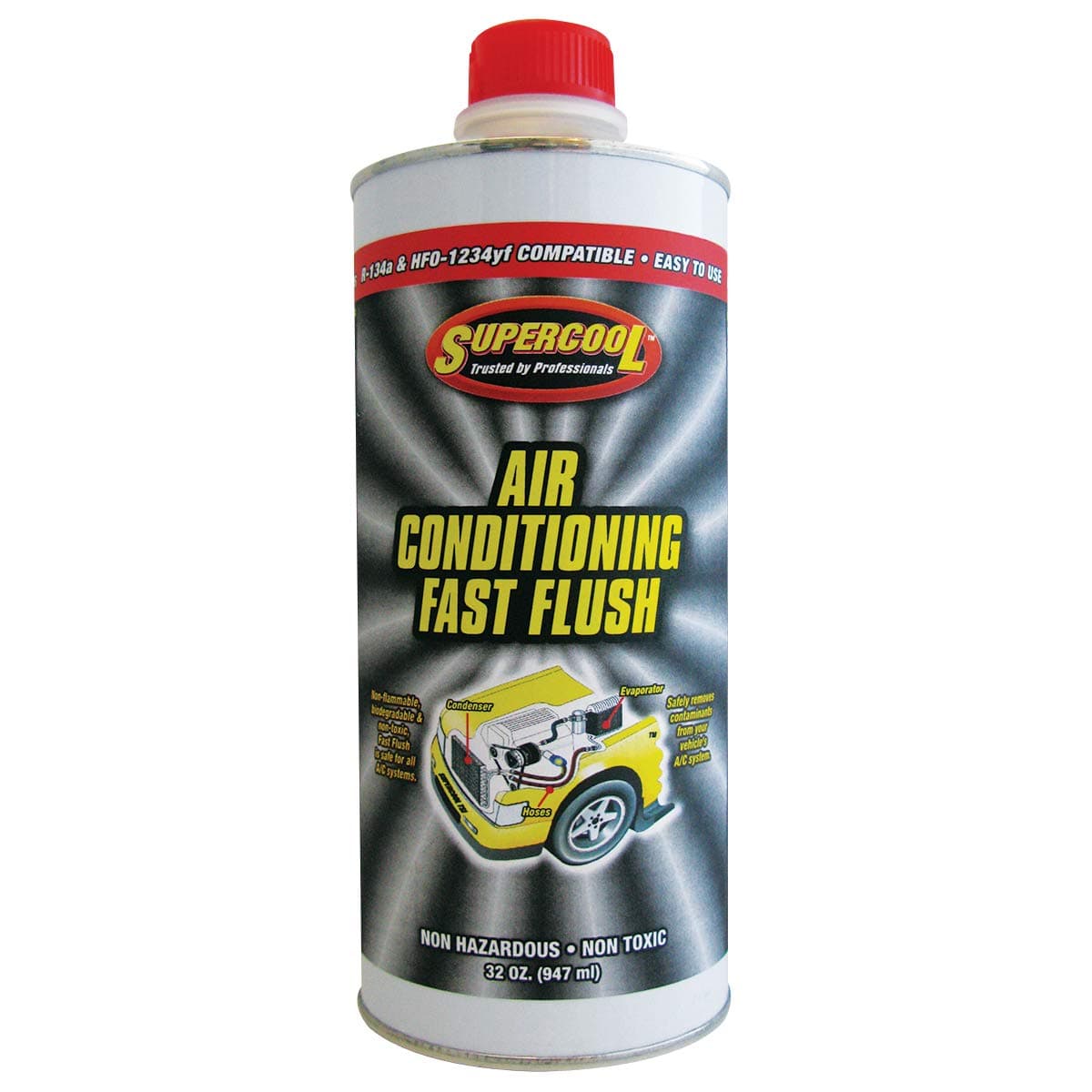 Supercool Trusted by Professionals TSI FFQ High-Temp A/C Flush, 32 fl. oz. (Flash Point Greater Than 250 F)
