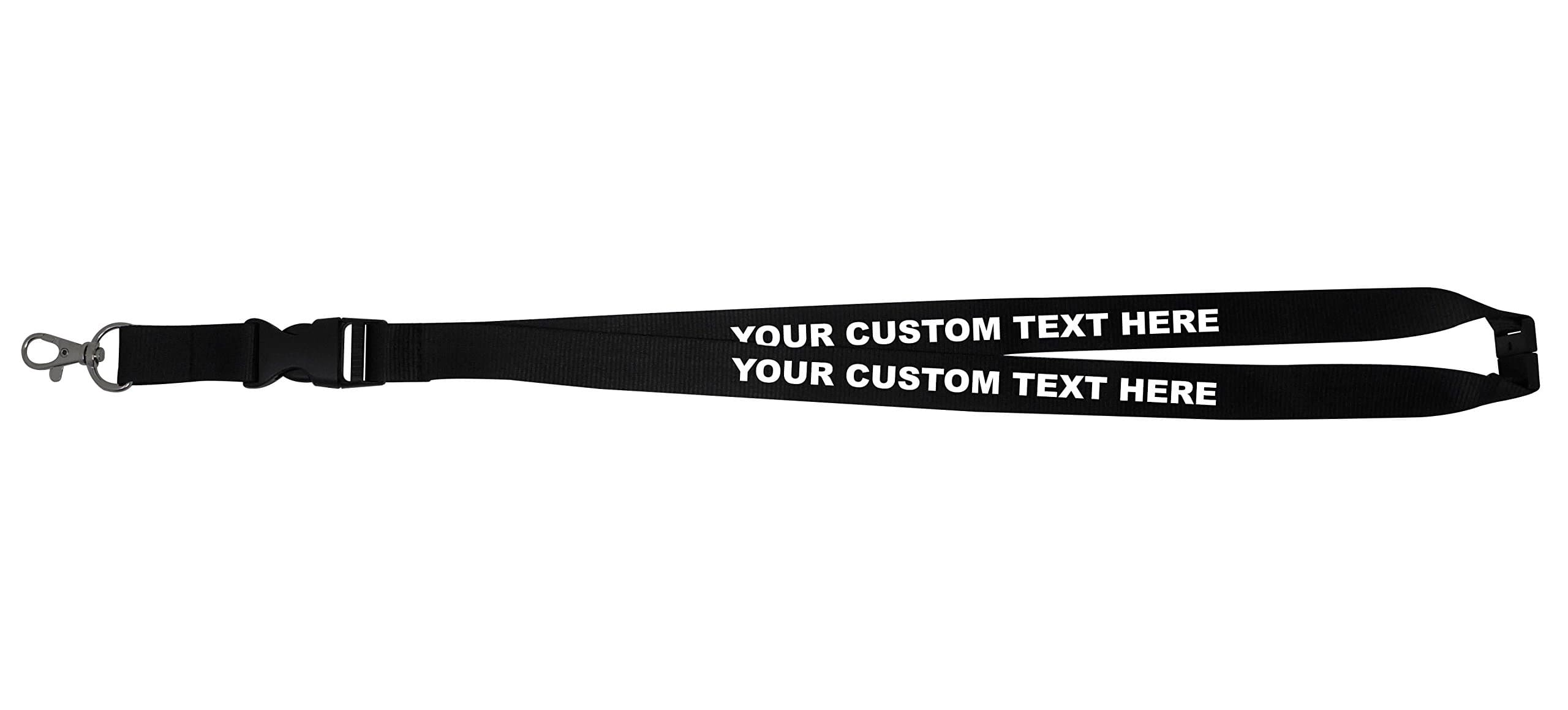 Custom Lanyards No Minimum Order Required - Personalized Lanyard - Choose Lanyard Color, Font Color and Font Style - Safety Breakaway Lanyard