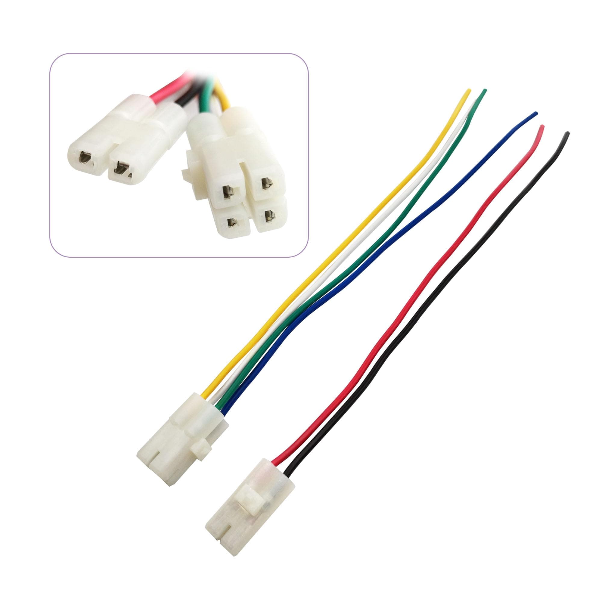 CDI Cable Wire Harness Plug 4+2 Pins for GY6 50cc 70cc 90cc 110cc 125cc 150cc 4 Stroke Scooter Moped ATV Quad Go Kart Pit Dirt Bike Motorcycle CDI Box Wiring Harness Taotao Buyang Jonway Sunl