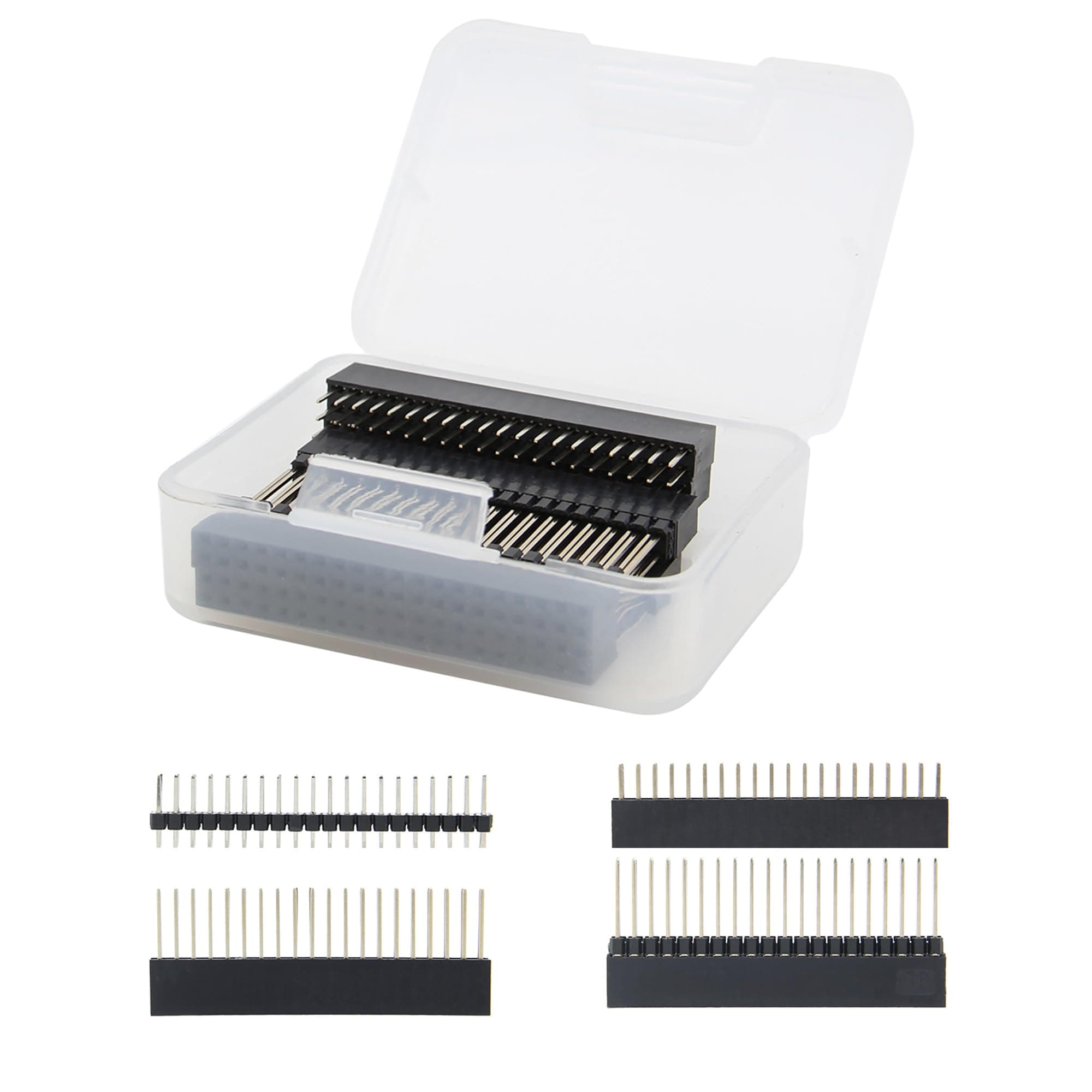 Geekworm 2x20 40 Pin Stacking Female Header Kit for Raspberry Pi 5 / 4 / 3B+ / 3B / 2B / B+ / Zero / Zero W, 4 Specifications, Raspberry Pi GPIO Stacking Header/Extender