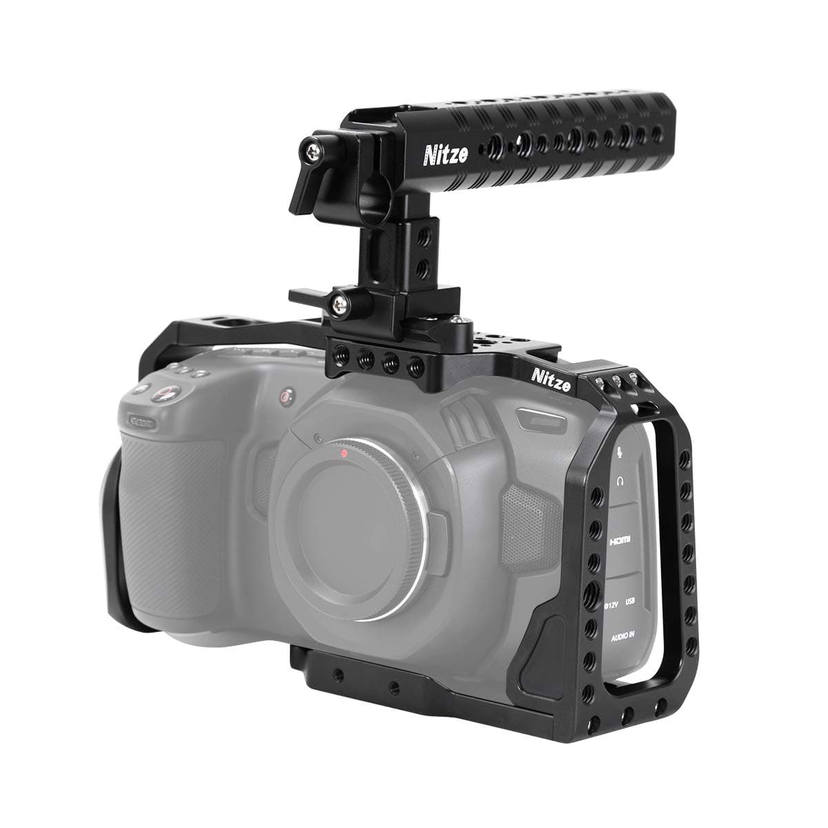 Nitze BMPCC 4K Camera Cage Kit for Blackmagic Pocket Cinema Camera 4K - BHT01