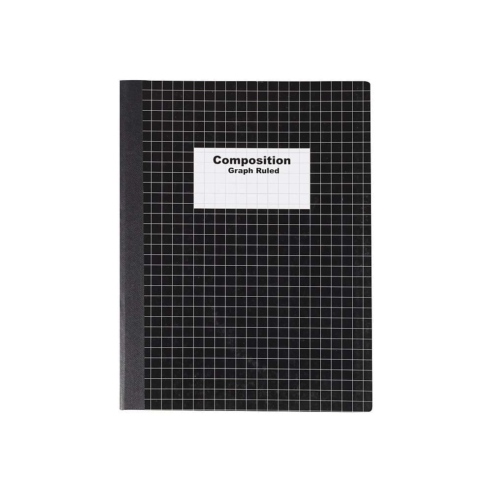 Tru Red Composition Notebook, 7.5" X 9.75", Graph Ruled, 80 Sheets, Black/White (Tr55072)