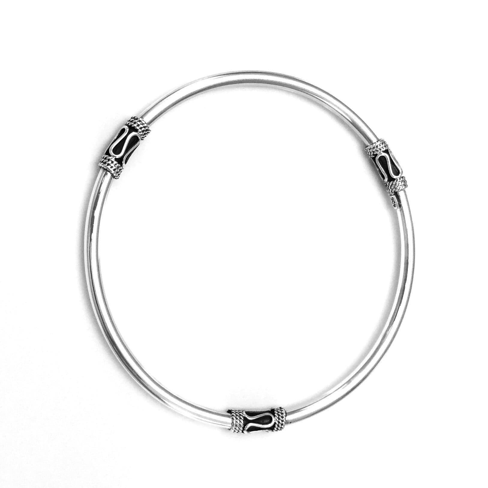 925 Sterling Silver Slave Bali Balinese BANGLE Bracelet